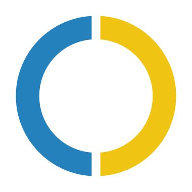 Büyük veri analizi raporları ve düz renk illüstrasyonunda istatistik bilgileri için pasta grafiği vektör grafik diyagramı sembolü