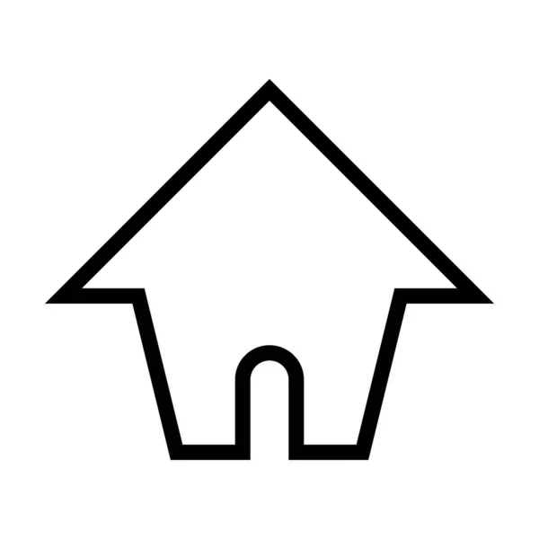 Startseite Symbol Vektorsymbol Einer Flachen Farbe Glyphen Piktogramm Illustration — Stockvektor