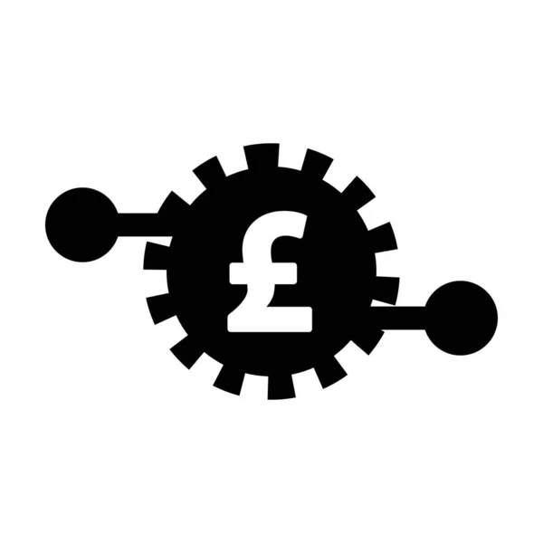 Digitale Pond Munt Pictogram Vector Valuta Symbool Voor Digitale Transacties — Stockvector