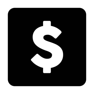 USD simge vektör dolar sembolü para birimi düz bir renk kabartması resimlemesi ile iş ve finans için
