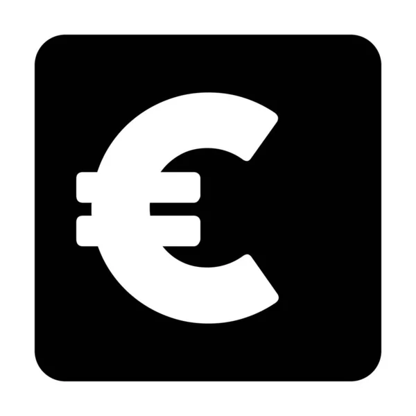 Signo Euro Icono Vector Moneda Símbolo Para Negocios Finanzas Una — Vector de stock