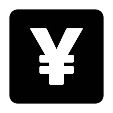 Yuan simgesi simgesi iş ve finans için düz renk kabartma resimli resim çizimi simgesi