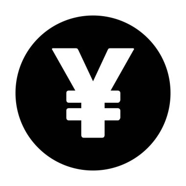 Yuan ve Yen simgesi simgesi iş ve finans için düz bir renk sembolü resimlemesi ile simge vektör para birimi işareti