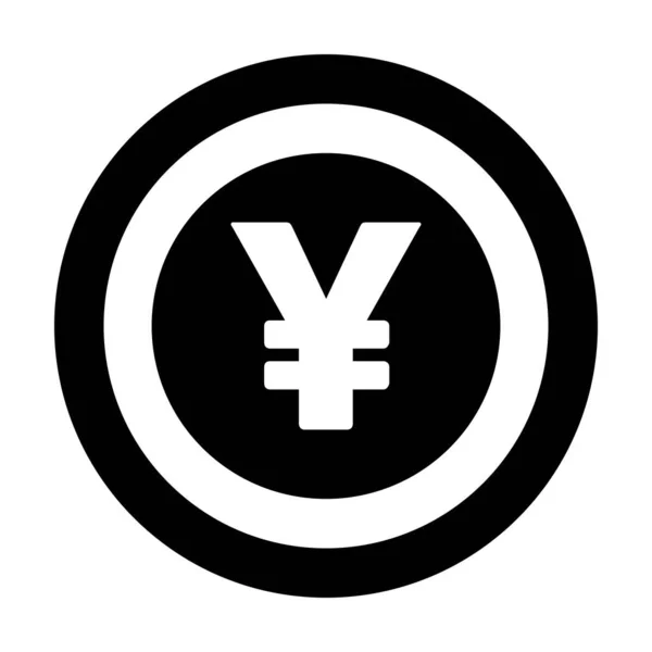 Yuan Yen Icona Vettore Simbolo Valuta Segno Imprese Finanza Colore — Vettoriale Stock