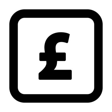 Para birimi simgesi simgesi simge simgesi Pound işareti simgesi düz bir renk çizimi resimlemesi içinde iş ve finans için
