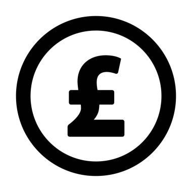 Pound işareti simgesi iş ve finans için düz renk kabartma resimli resimleme sembolü