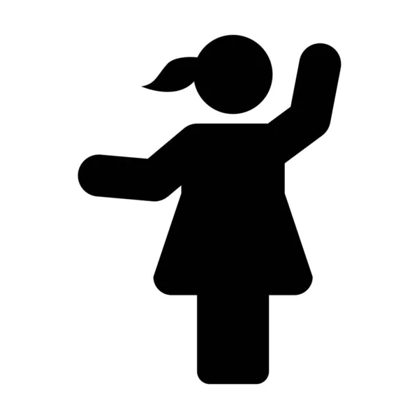 Icon Vektor Weibliche Symbole Flacher Farbe Glyphen Piktogramm Zeichen Illustration — Stockvektor