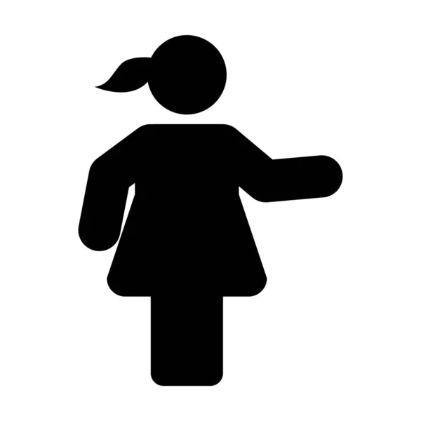 Icône Féminine Vecteur Mâle Symbole Avec Les Mains Ouvertes Couleur — Image vectorielle