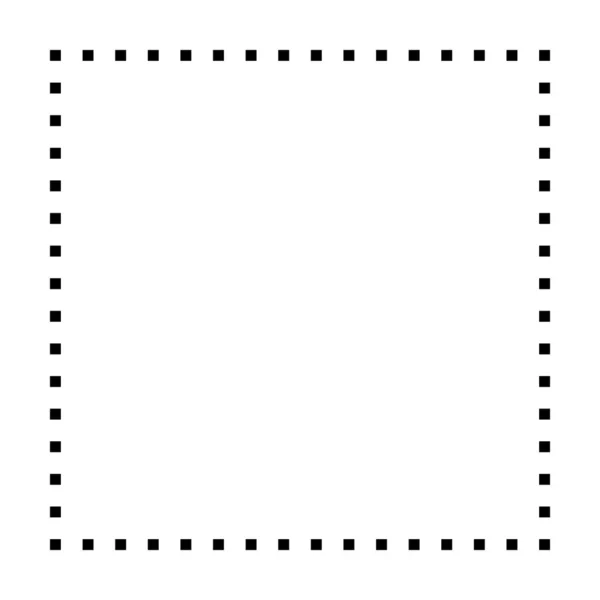 Čtvercový Symbol Vektoru Tečkované Ikony Pro Kreativní Grafický Design Prvek — Stockový vektor