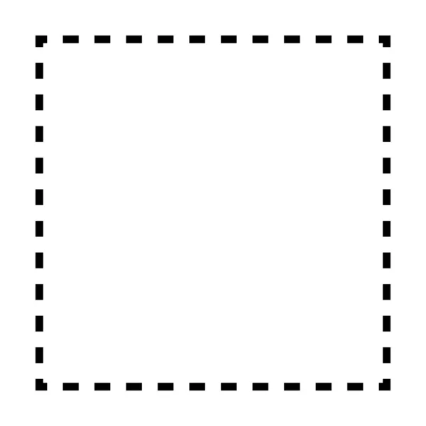 Forme Carrée Pointillé Icône Vectoriel Symbole Pour Conception Graphique Créative — Image vectorielle