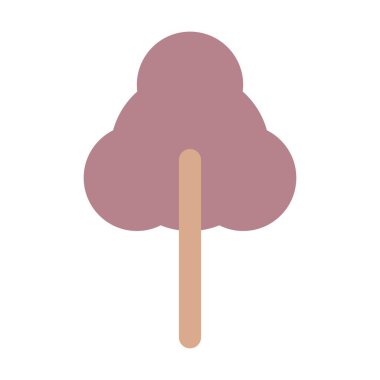 Doğa, ekoloji ve çevre için düz renk illüstrasyonunda ağaç ikonu vektör sembolü