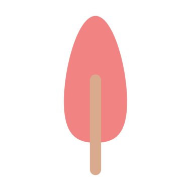 Doğa, ekoloji ve çevre için düz renk illüstrasyonunda ağaç ikonu vektör sembolü