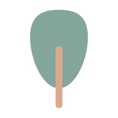 Doğa, ekoloji ve çevre için düz renk illüstrasyonunda ağaç ikonu vektör sembolü