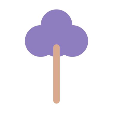 Doğa, ekoloji ve çevre için düz renk illüstrasyonunda ağaç ikonu vektör sembolü