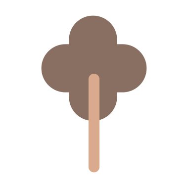 Doğa, ekoloji ve çevre için düz renk illüstrasyonunda ağaç ikonu vektör sembolü