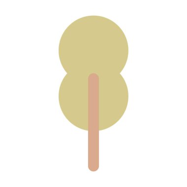 Doğa, ekoloji ve çevre için düz renk illüstrasyonunda ağaç ikonu vektör sembolü