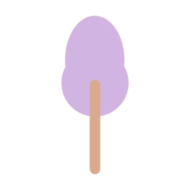 Doğa, ekoloji ve çevre için düz renk illüstrasyonunda ağaç ikonu vektör sembolü