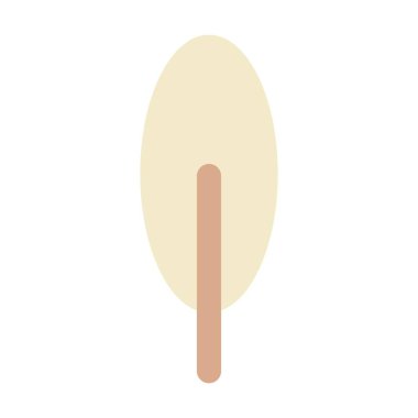 Doğa, ekoloji ve çevre için düz renk illüstrasyonunda ağaç ikonu vektör sembolü