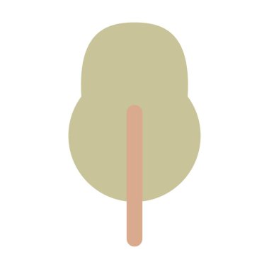 Doğa, ekoloji ve çevre için düz renk illüstrasyonunda ağaç ikonu vektör sembolü