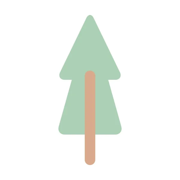 Baumsymbole Als Vektorsymbol Für Natur Ökologie Und Umwelt Einer Flachen — Stockvektor