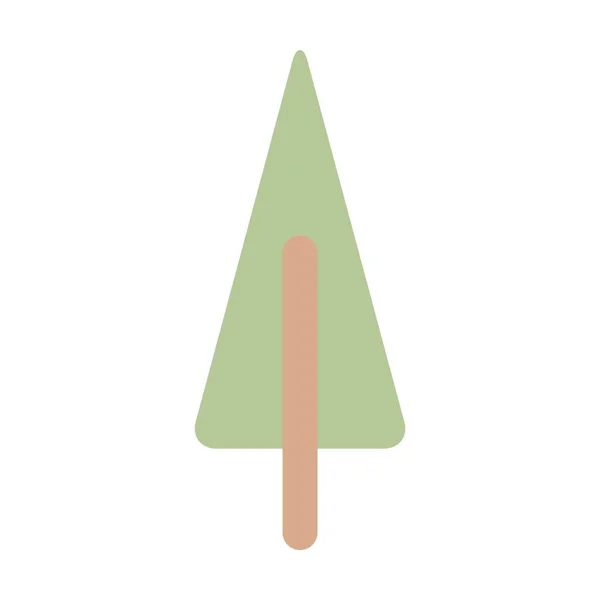 Baumsymbole Als Vektorsymbol Für Natur Ökologie Und Umwelt Einer Flachen — Stockvektor