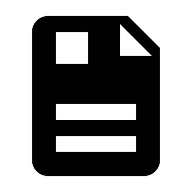 Resume document icon vector data and information for business data and finance in a glyph pictogram illustration