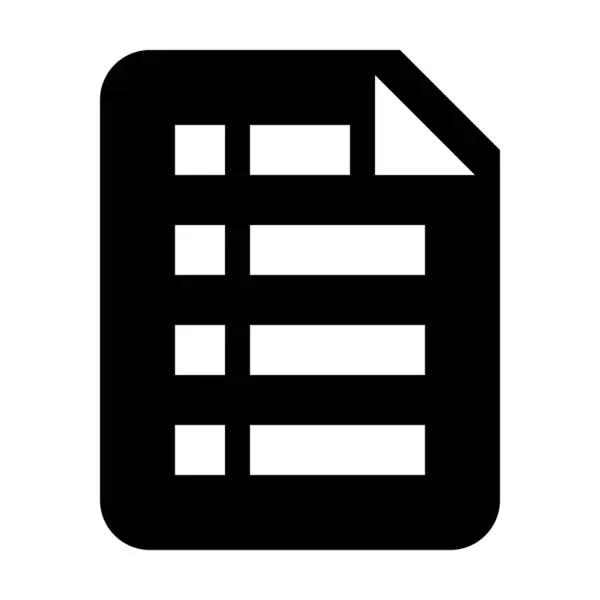 Checklist Document Icon Vector Data Information Text Business Finance Glyph — ストックベクタ