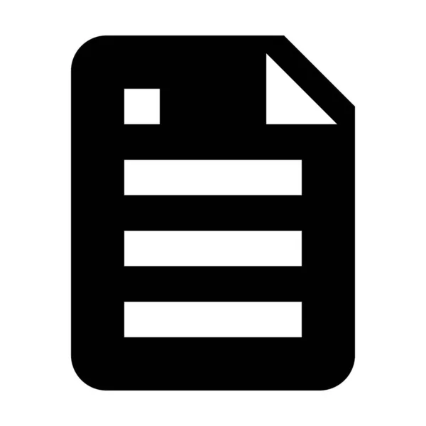 Letter Document Icon Vector Data Information Text Business Finance Glyph — ストックベクタ