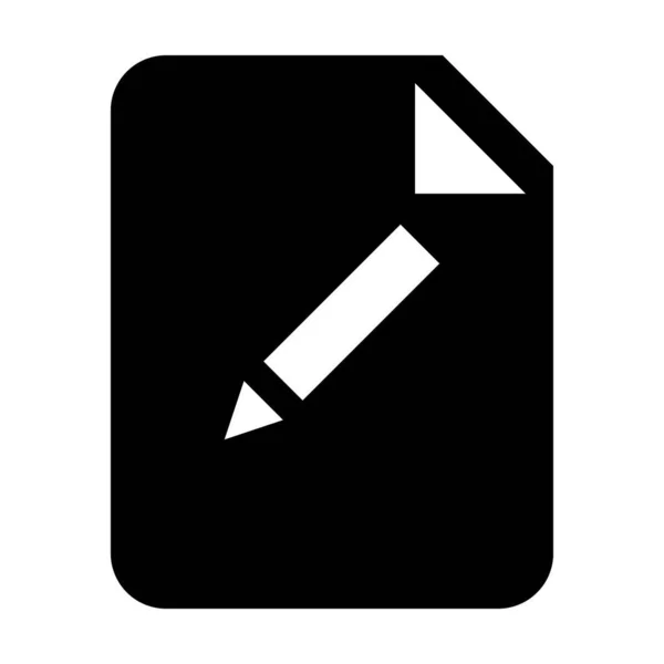 Redigera Dokument Fil Ikon Vektor Med Redigering Symbol För Företag — Stock vektor