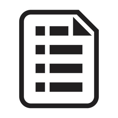 İşletme ve finans için ana hatlı bir resim çizelgesinde belge ikonu vektör verisi ve bilgi metni