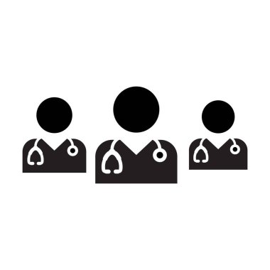 Erkek doktorlardan oluşan sağlık ikonu vektör grubu tıbbi ve sağlık danışmanlığı için profil avatarı