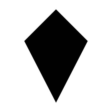 Piktogram illüstrasyonunda yaratıcı grafik tasarımı için uçurtma şekli vektör simgesi