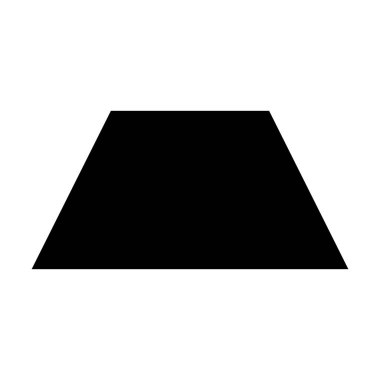 Piktogram illüstrasyonunda yaratıcı grafik tasarımı için Trapezoid veya Trapezyum şekil vektör simgesi