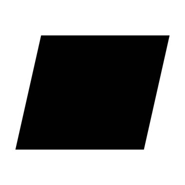 Piktogram illüstrasyonunda yaratıcı grafik tasarımı için paralel kenarlı şekil vektör simgesi