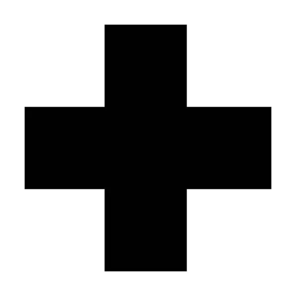 Cross Shape Symbol Vector Icon Creative Graphic Design Element Pictogram — Stock Vector