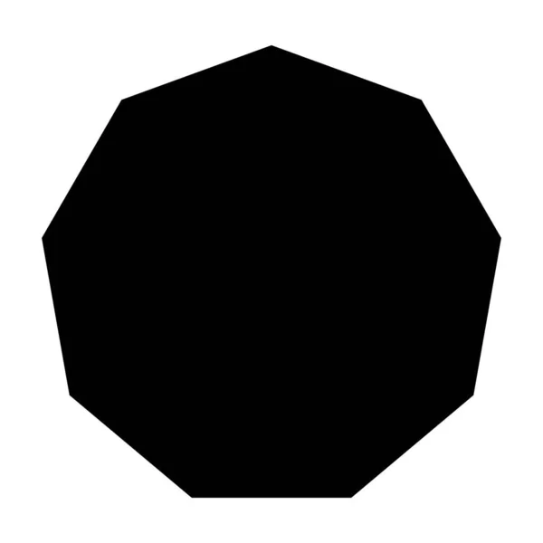 Icône Vectorielle Symbole Forme Nonagon Pour Conception Graphique Créative Élément — Image vectorielle