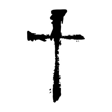 Çapraz simge, din Hristiyan grung deseni inanç vektörü illüstrasyonunun sembolü