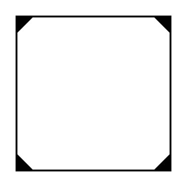 Vektör illüstrasyonunda basit pankart tasarımı için çerçeve kenarlığı şekil simgesi, dekoratif klasik karalama ögesi