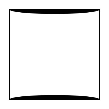 Vektör illüstrasyonunda basit pankart tasarımı için çerçeve kenarlığı şekil simgesi, dekoratif klasik karalama ögesi