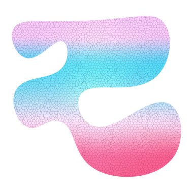 Soyut renk eğimli sıvı şekilli element modern renkli damlacık dijital sanat Illustration