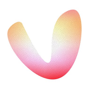 Soyut renk eğimli sıvı şekilli element modern renkli damlacık dijital sanat Illustration