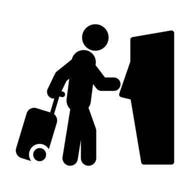 ATM Makinesi Kullanıcı Etkinliği Simgesi Nakit Çekimi, Kart Ödemesi, Bankacılık İşlem İnsan Resimleri Simgeleri Ayarla