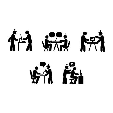 Yapay Zeka İşyeri İşbirliği ve İş Buluşma Resim Simgesi Ayarları