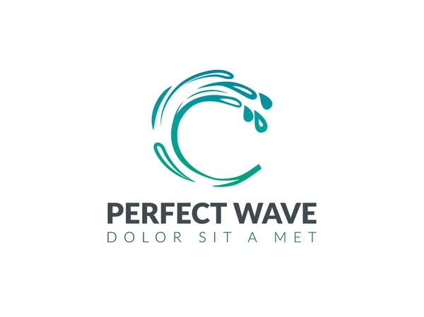 Circle Wave abstrakt vektor Logotypdesign mall. — Stock vektor