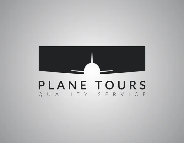 Flygplan Logotypdesign. — Stock vektor