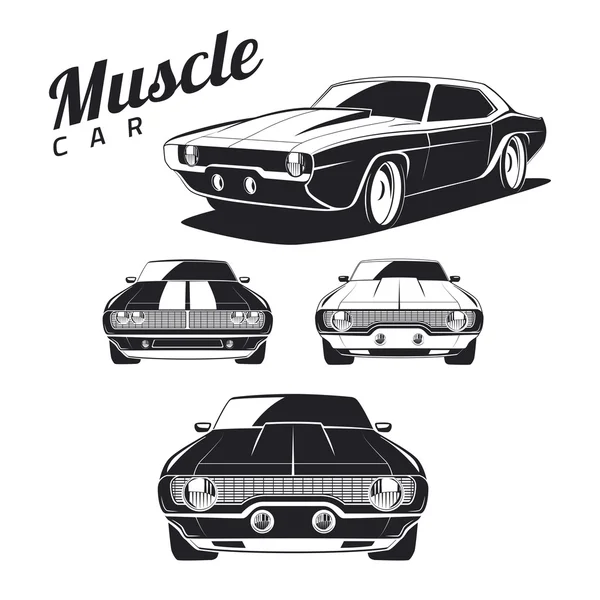 Ilustracja wektorowa klasyczne muscle car. — Wektor stockowy