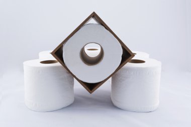 Dokular ile kurulum tasarım, tuvalet kağıdı rulosu rulo