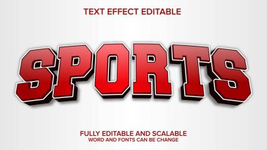 sport text effect vector editable