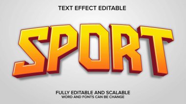 sport text effect vector editable