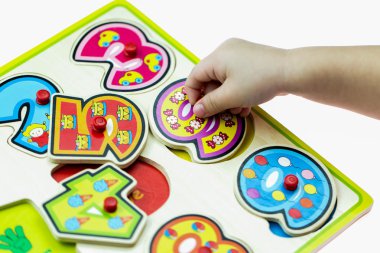 closeup Jigsaw ahşap çocuklar için 